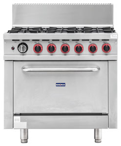 Gasmax GBS6TS 6 Burner Cooktop With Oven
