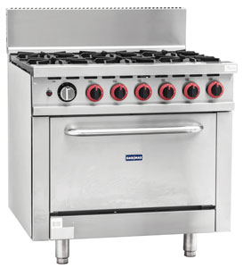 Gasmax GBS6TS 6 Burner Cooktop With Oven