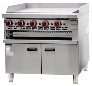 Gasmax GGS-36 6 Gasmax Gas Griddle Toaster with Cabinet