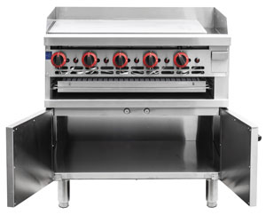 Gasmax GGS-36 6 Gasmax Gas Griddle Toaster with Cabinet
