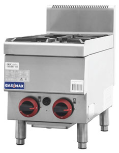 Gasmax JUS-TR-2B Benchtop 2 Burner Cooktop w/ Splashback
