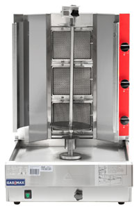 Gasmax KB-3 Semi-automatic 3 Burner Gas Kebab Machine
