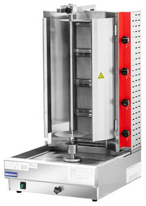 Gasmax KB-4 Semi-automatic 4 Burner Gas Kebab Machine