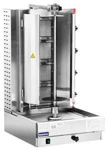 Gasmax KB-4 Semi-automatic 4 Burner Gas Kebab Machine