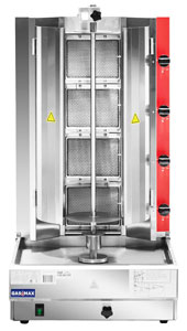 Gasmax KB-4 Semi-automatic 4 Burner Gas Kebab Machine