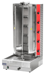 Gasmax KB-5 Semi-automatic 5 Burner Gas Kebab Machine