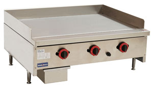 Gasmax RGT-36E 3 Burner Commercial Gas Griddle