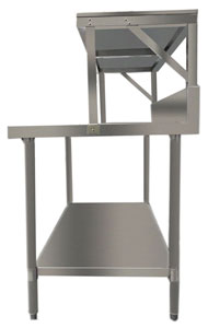 Gasmax SMB-8-1200 Heavy Duty Salamander Bench with Shelf Braces