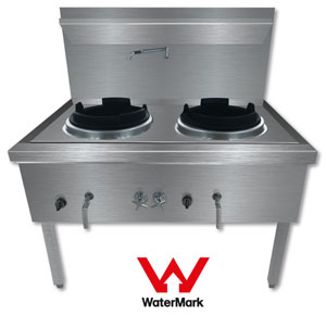 Gasmax WW-2N Stainless Steel Gas Waterless Double Wok