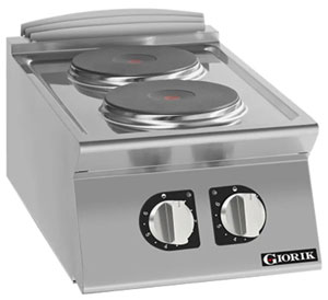 Giorik CE72TTT 700 Series 2 Zone Round Electric Boiling Top