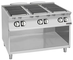 Giorik CE96QGT 900 Series 6 Zone Open Base Square Electric Boiling Top