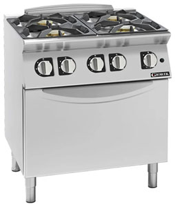 Giorik CG940FT 900 Series 4 Burner Gas Range on Gas Oven