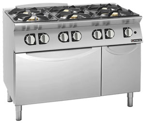 Giorik CG960FT 900 Series 6 Burner Gas Range on Gas Oven