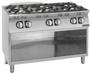 Giorik CG960GT 900 Series 6 Burner Open Base Gas Boiling Top