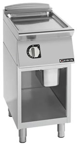 Giorik FLE72GCRXT 700 Series 400mm wide Open Base Smooth Satin Chrome Electric Frytop