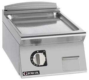 Giorik FLE72TCRXT 700 Series 400mm wide Smooth Satin Chrome Electric Frytop