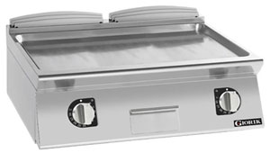 Giorik FLE741TCRXT 700 Series 800mm wide Smooth Satin Chrome Electric Frytop