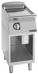 Giorik FLE92GCRXT 900 Series 400mm wide Open Base Smooth Satin Chrome Electric Frytop