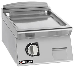 Giorik FLE92TCRXT 900 Series 400mm wide Smooth Satin Chrome Electric Frytop