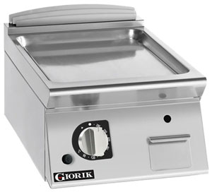 Giorik FLG72TCRXT 700 Series 400mm wide Smooth Satin Chrome Gas Frytop