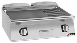 Giorik FME741TFT 700 Series 800mm wide 1/3 Ribbed 2/3 Smooth Mild Steel Plate Electric Frytop