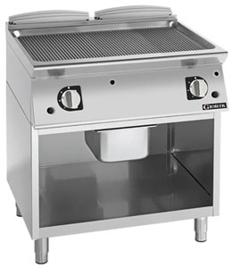 Giorik FRG741GFT 700 Series 800mm wide Open Base Ribbed Mild Steel Gas Frytop