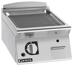 Giorik FRG92TFT 900 Series 400mm wide Ribbed Mild Steel Gas Frytop