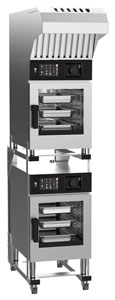 Giorik Kore KBEST.11.0606.SF.H Stacked Electric Combi Ovens with Ventless Hood, 6 on 6 x 1/1 GN