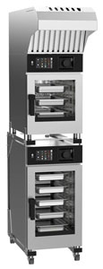 Giorik Kore KBEST.11.0610.SF.H Stacked Electric Combi Ovens with Ventless Hood, 6 on 10 x 1/1 GN