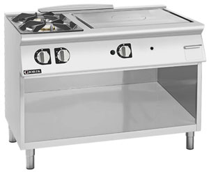 Giorik TG76GTLT 700 Series 1200mm wide Combination Solid Target Top and Gas Burner