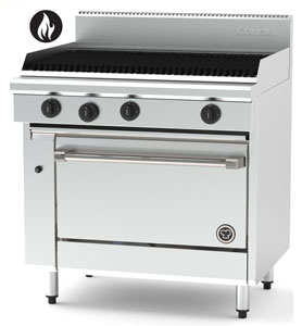 Goldstein PF36Q28FF-X 914mm Chargrill Top, Gas Fan Forced Oven