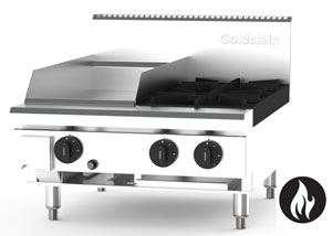 Goldstein PFB12G2-X 2 Burner + 305mm Griddle Gas Cooktop