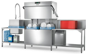 Hobart PROFI AMXT Wide Body Heavy Duty Passthrough Dishwasher Double Rack