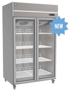Hoshizaki HR-127-GN GLASS 1119L 2 Glass Door Upright Fridge