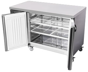 Hoshizaki RT-126MA-A-ML 600mm Deep 2 Door Pillarless Underbench Fridge