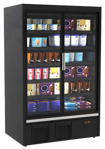 Hussmann H2TLDS-7 Self-Contained Multideck 1 Door Display Freezer