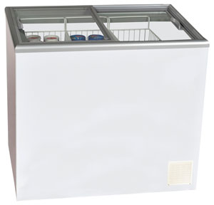 ICS Pacific NOVA 3 GSL 1094mm Wide Flat Top Glass Sliding Lid Chest Freezer