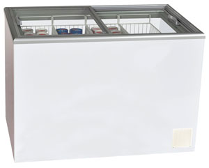 ICS Pacific NOVA 4 GSL 1344mm Wide Flat Top Glass Sliding Lid Chest Freezer