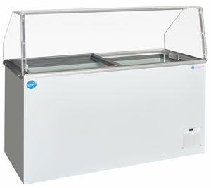 ICS Pacific NOVA 4 SCOOPING 1344mm Wide Flat Top Ice Cream Scooping Freezer