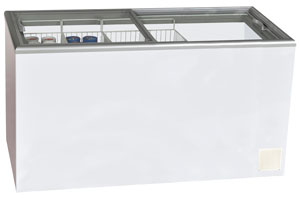 ICS Pacific NOVA 6 GSL 1804mm Wide Flat Top Glass Sliding Lid Chest Freezer