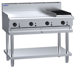 Luus CS-9P3C 900mm Griddle 300mm Chargrill