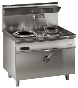 Luus EHW-1C1P 1 Hole, 1 Side Pot 15kW High Powered Induction Wok