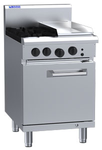 Luus RS-2B3P 2 Burner, 300mm Griddle with Oven