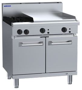 Luus RS-2B6P 2 Burner 600mm Griddle with Oven