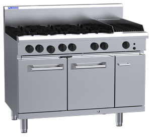 Luus RS-6B3C 6 Burner 300mm Chargrill with Oven