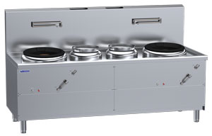 Luus WV-1A2P1A 2 Air-Blast Burners & 2 Centre-Pots Fo San Wok