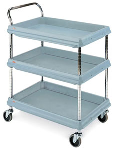 Metro ME.BC2030.3D.MB 3 Tier Polymer Deep Ledge Utility Cart