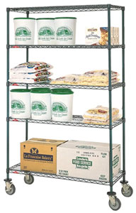 Metro NK3.M5T68.2148 Super Erecta 5 Tier Mobile Wire Shelving