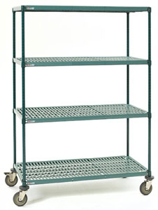 Metro PR.M5T68.1854 Super Erecta PRO 5 Tier Mobile Polymer Mat Shelving
