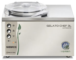 Nemox GELATO CHEF 3L AUTO I-GREEN Benchtop Ice Cream Machine